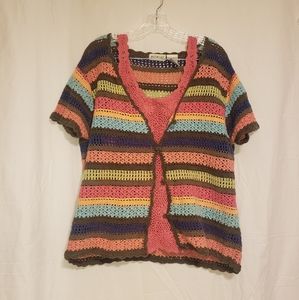 White Stag Extra Large/Large crotchet top and cardigan set